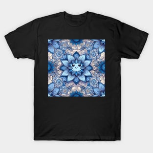 Highlight the beauty of nature's symmetry with a close-up shot of intricately patterned flower petals T-Shirt
